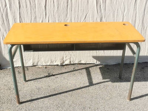BUREAU VINTAGE 2 PLACES A GRAND CASIER EN METAL