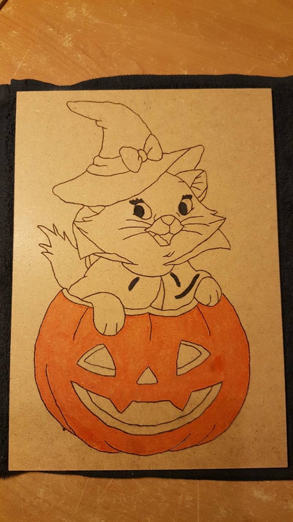 Halloween Kat met Pompoen