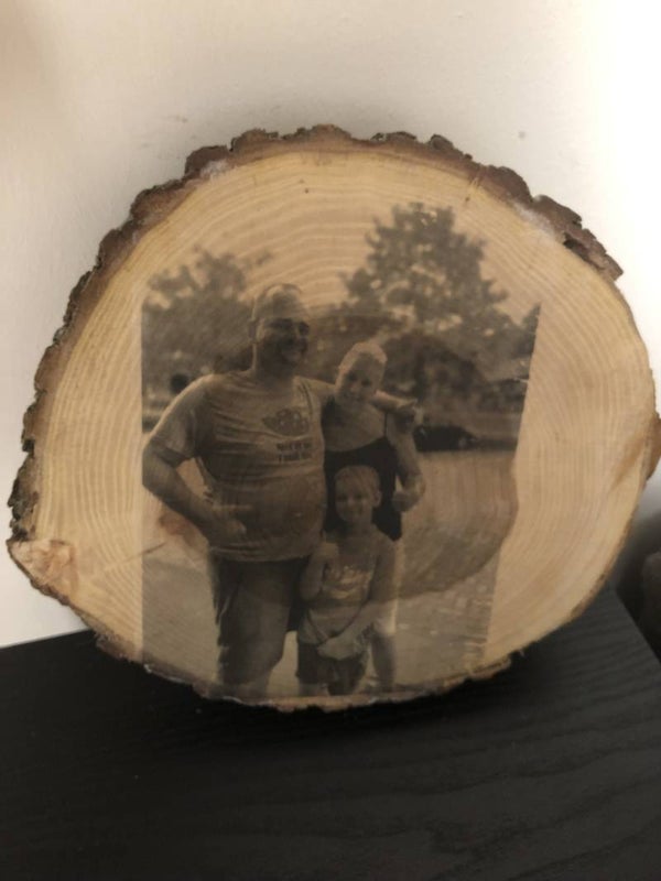 Foto op Boomschijf met schors
