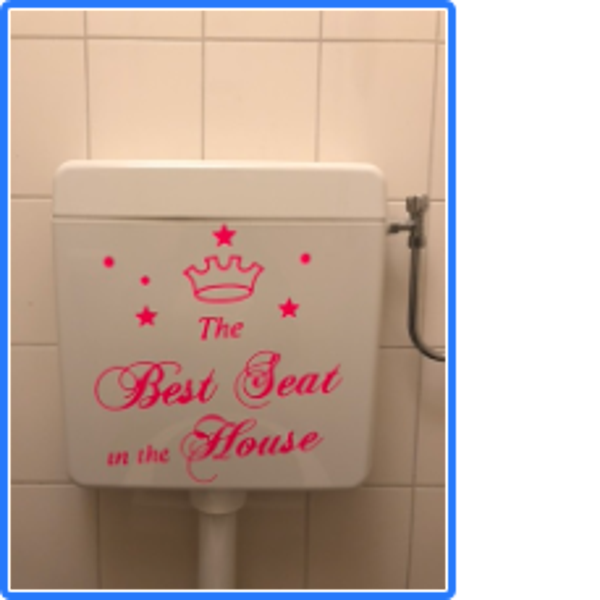wc bestickering roze