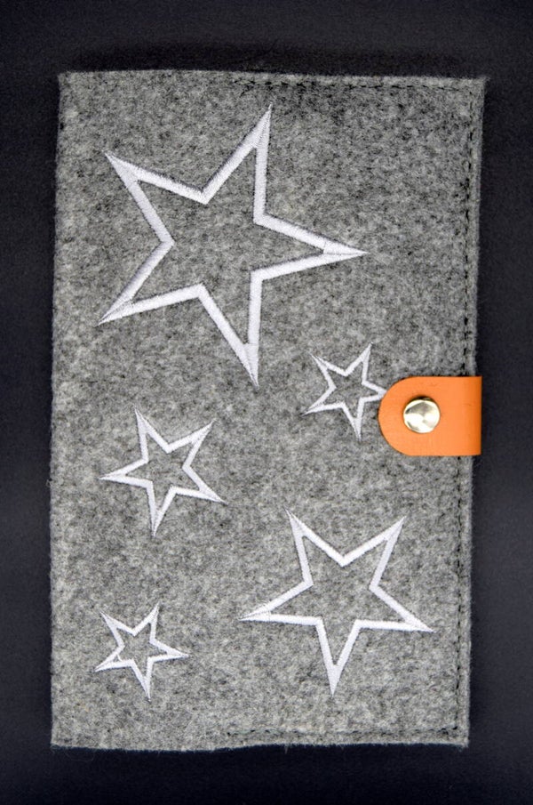 Impfpasshülle "Sternendesign - silber"