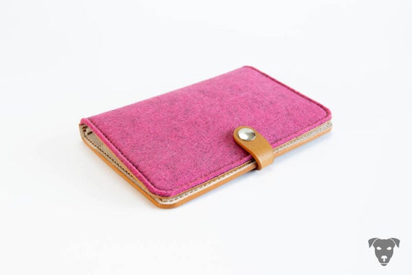 Impfpasshülle, EU-Heimtierausweishülle cognac & pink