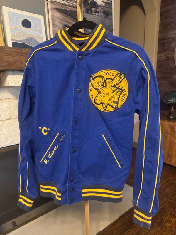 Preloved Ralph Lauren Sportsman Pine Lake Moose letterman Jacket size medium