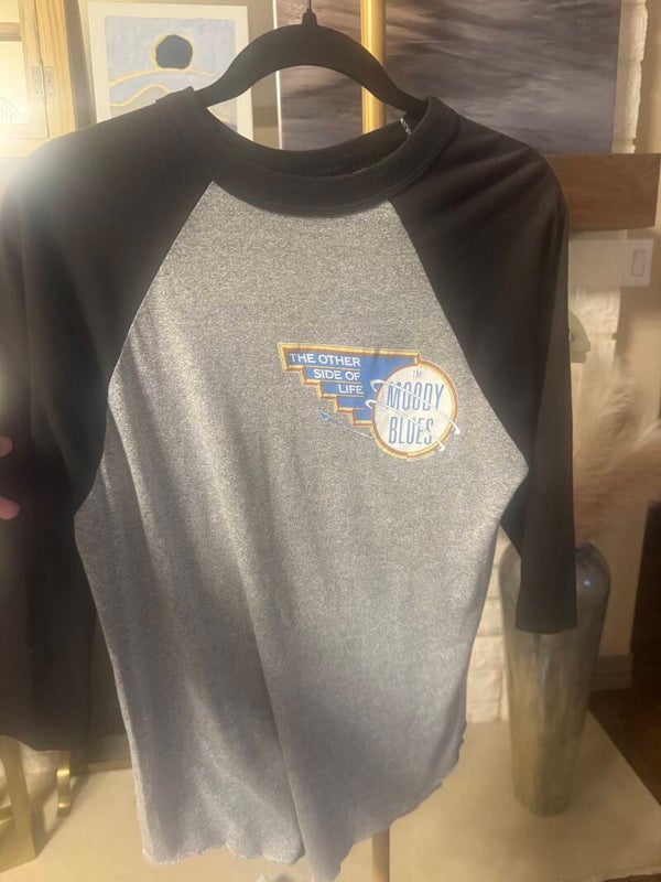 Vintage 1986 Moody Blues Raglan Graphic Tee Gray XL