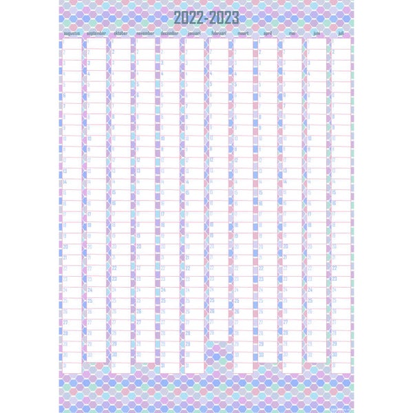 kalenderposter schooljaar 23-24 mermaid