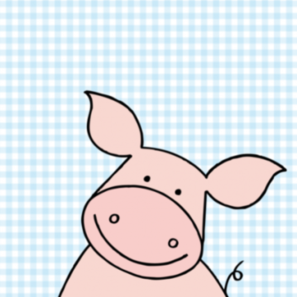 canvas schilderij varken