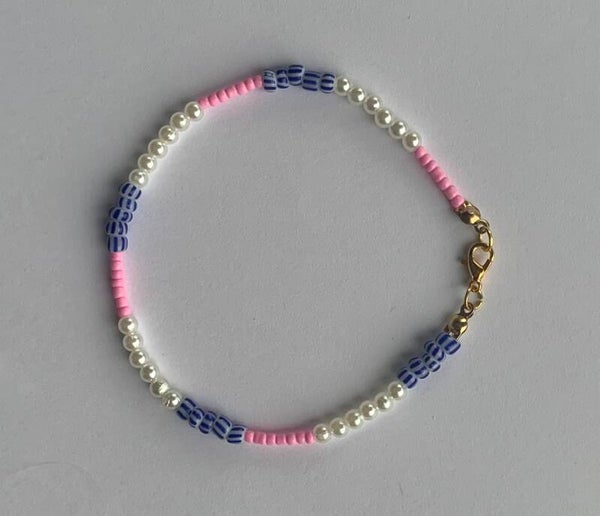 Pink sea anklet