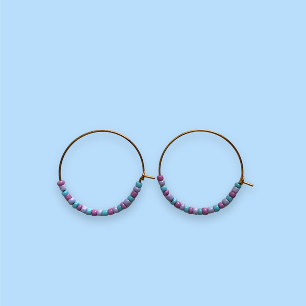 Purple Blue Earrings