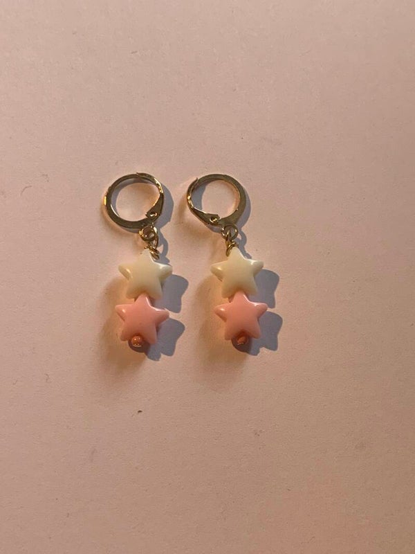 Light Pink Stars Earrings