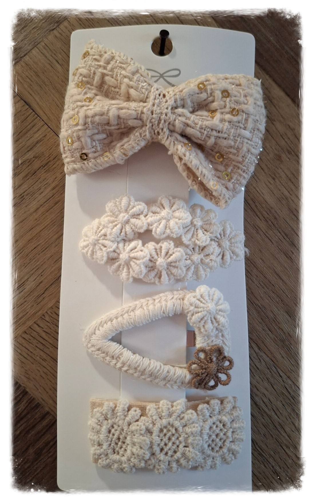 Luxe set van 4 stoffen haarklemmen