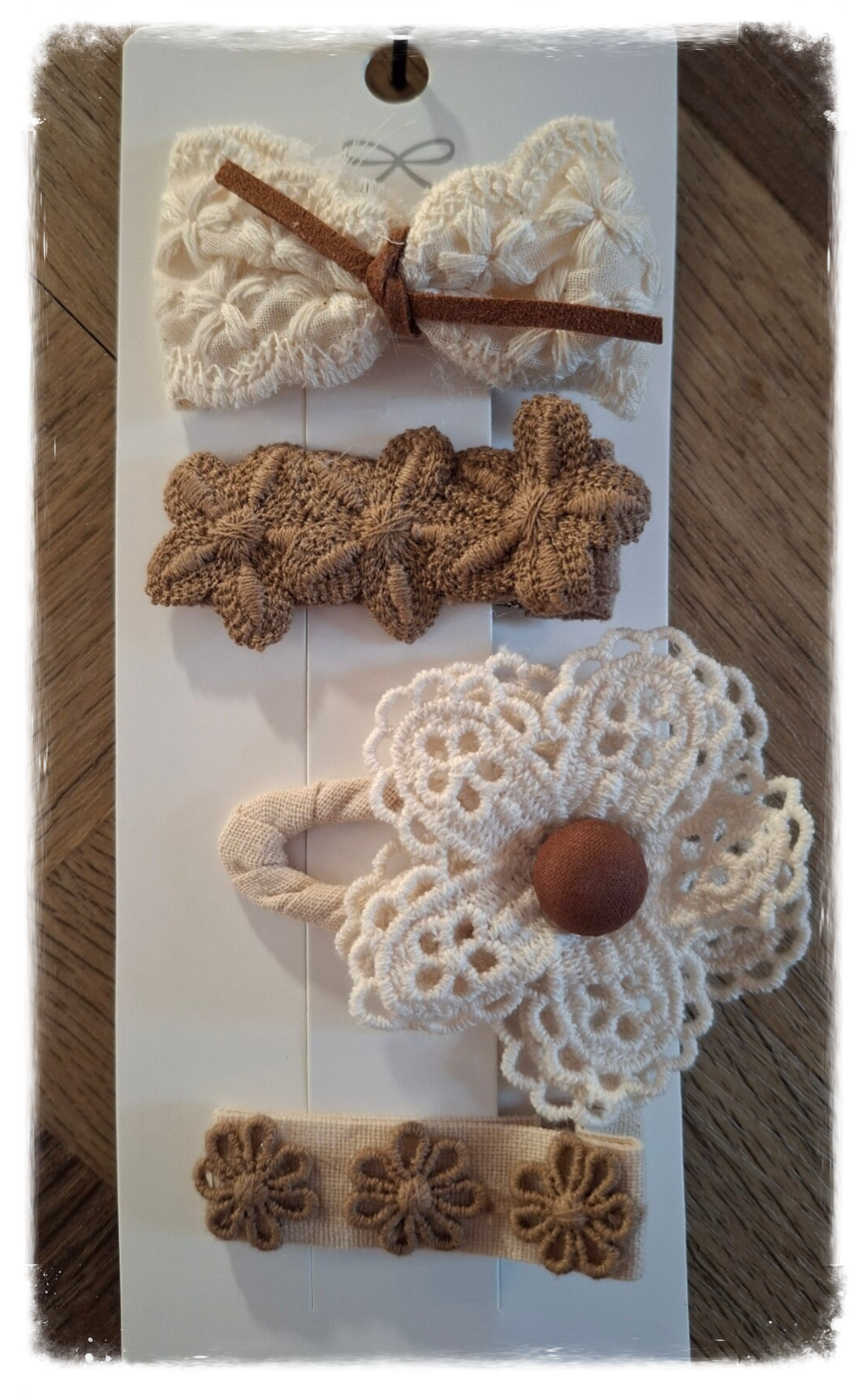 Luxe set van 4 stoffen haarklemmen