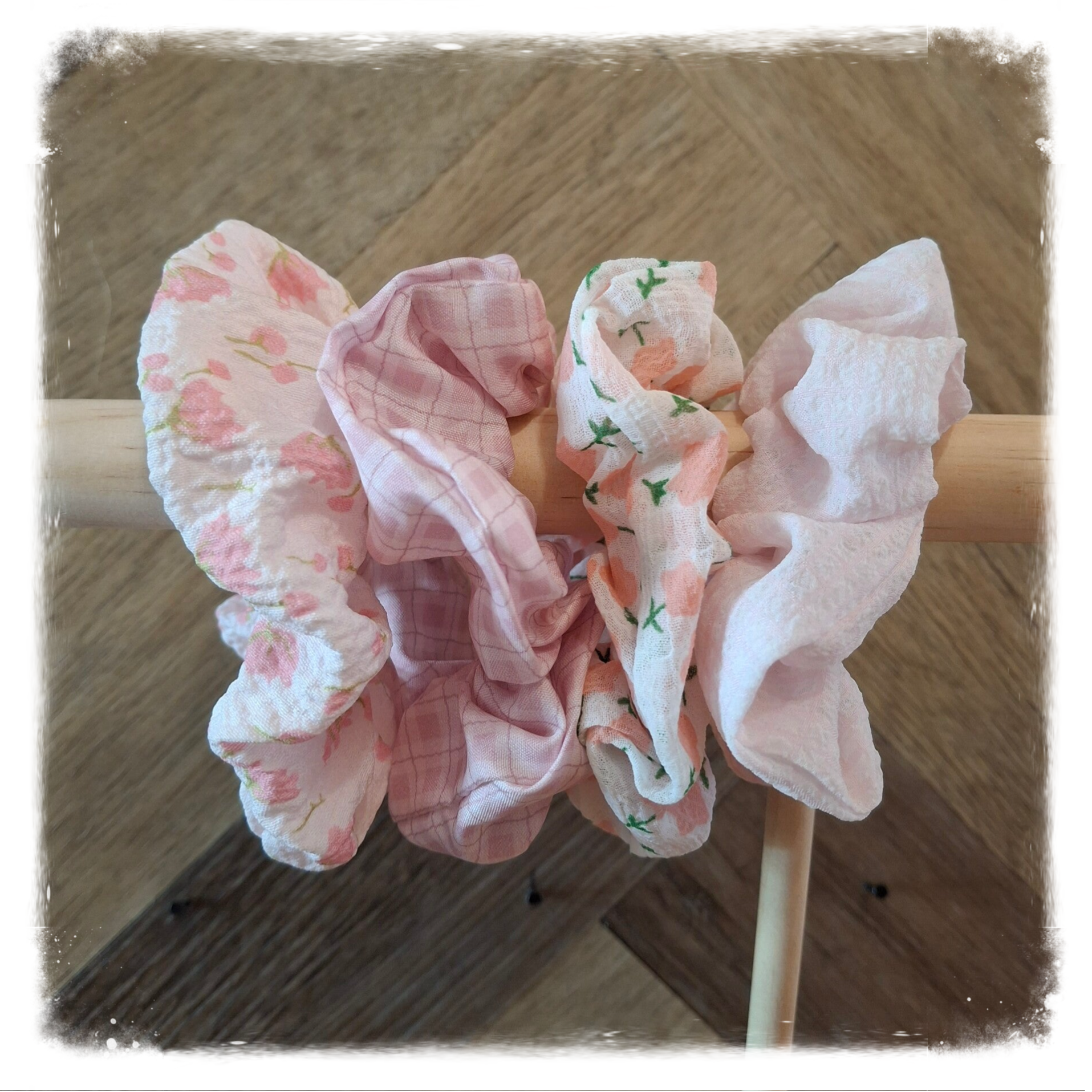 Romantische Haar Scrunchies Set (4 Stuks)