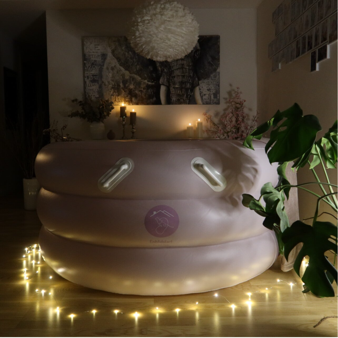 Lej Enblidstart Pro Birth Pools + fødekarspakke - Støvet rosa