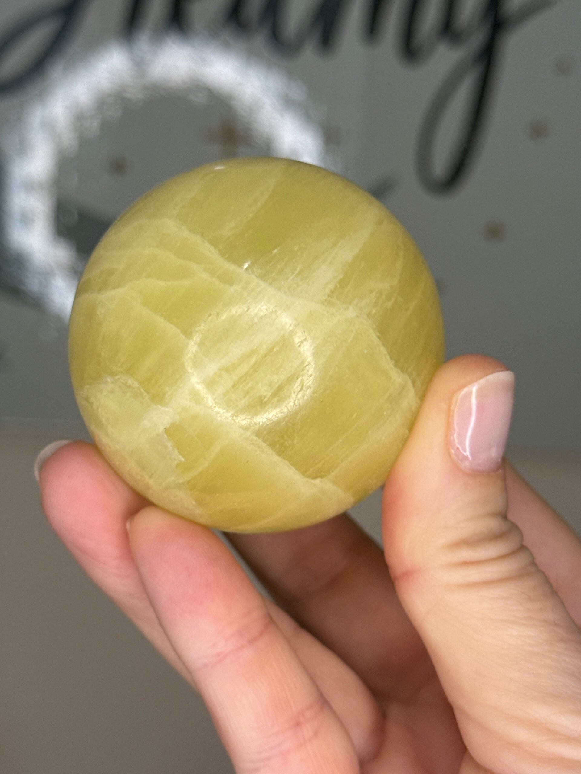 Lemon Calcite Sphere fy41