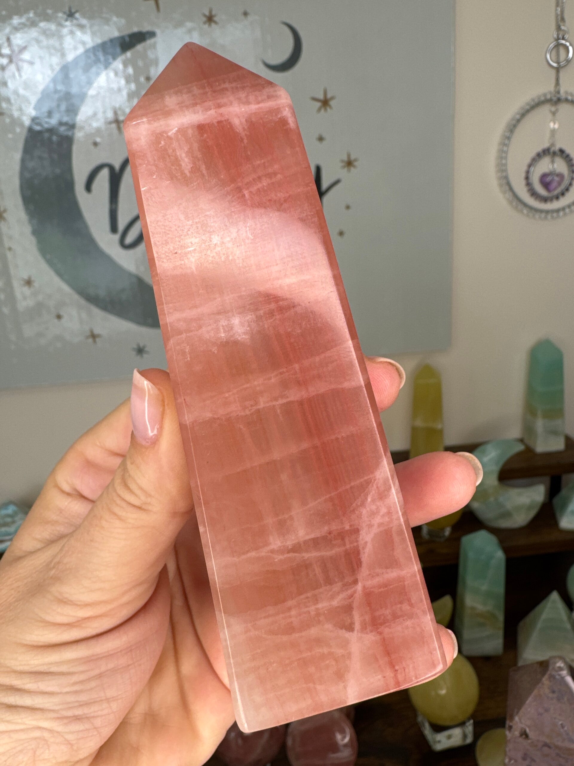 Rose Calcite Tower fy9