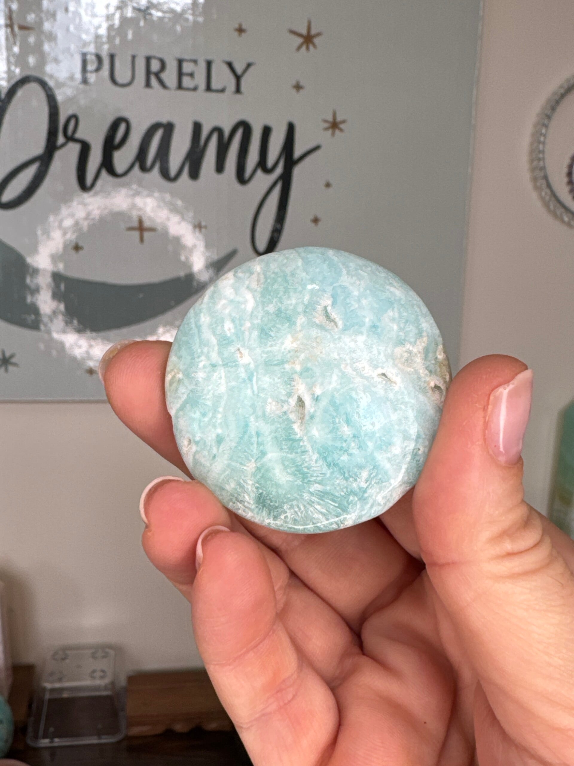 Blue Aragonite Flat Stone