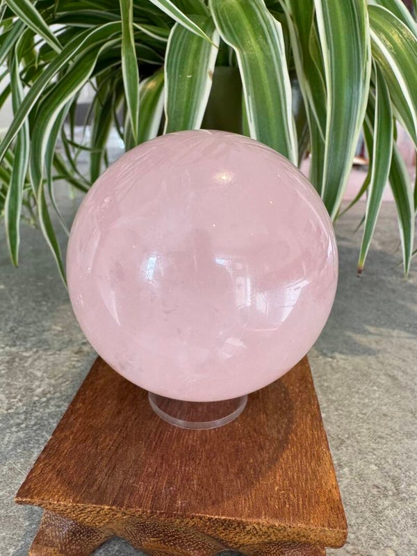 Rose Quartz Sphere 556 grams - w408