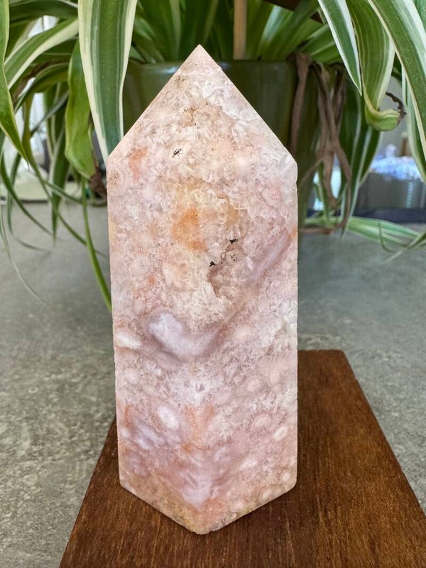 Pink Amethyst & Flower Agate Tower R12