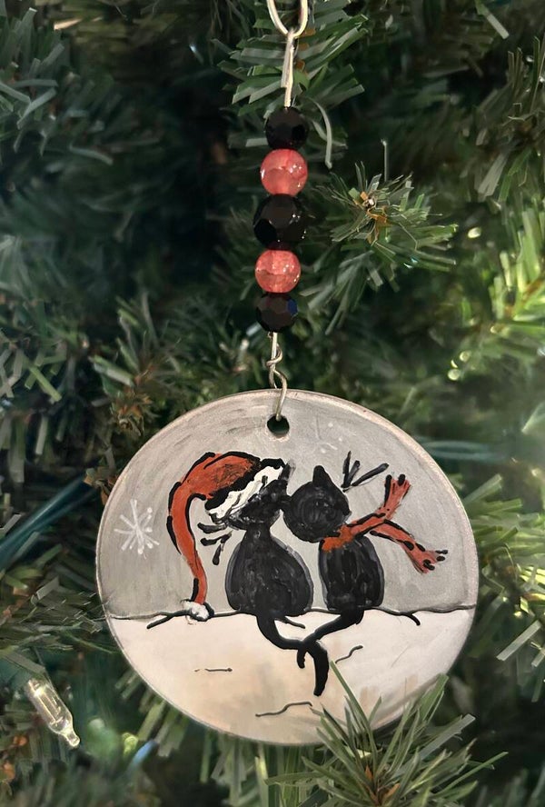 Black cat ornament
