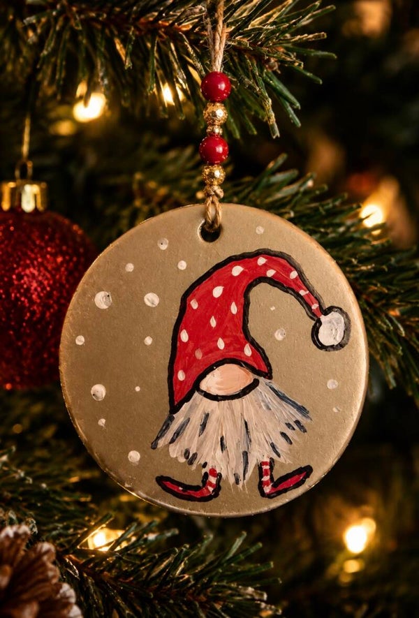 Santa Gnome Ornament