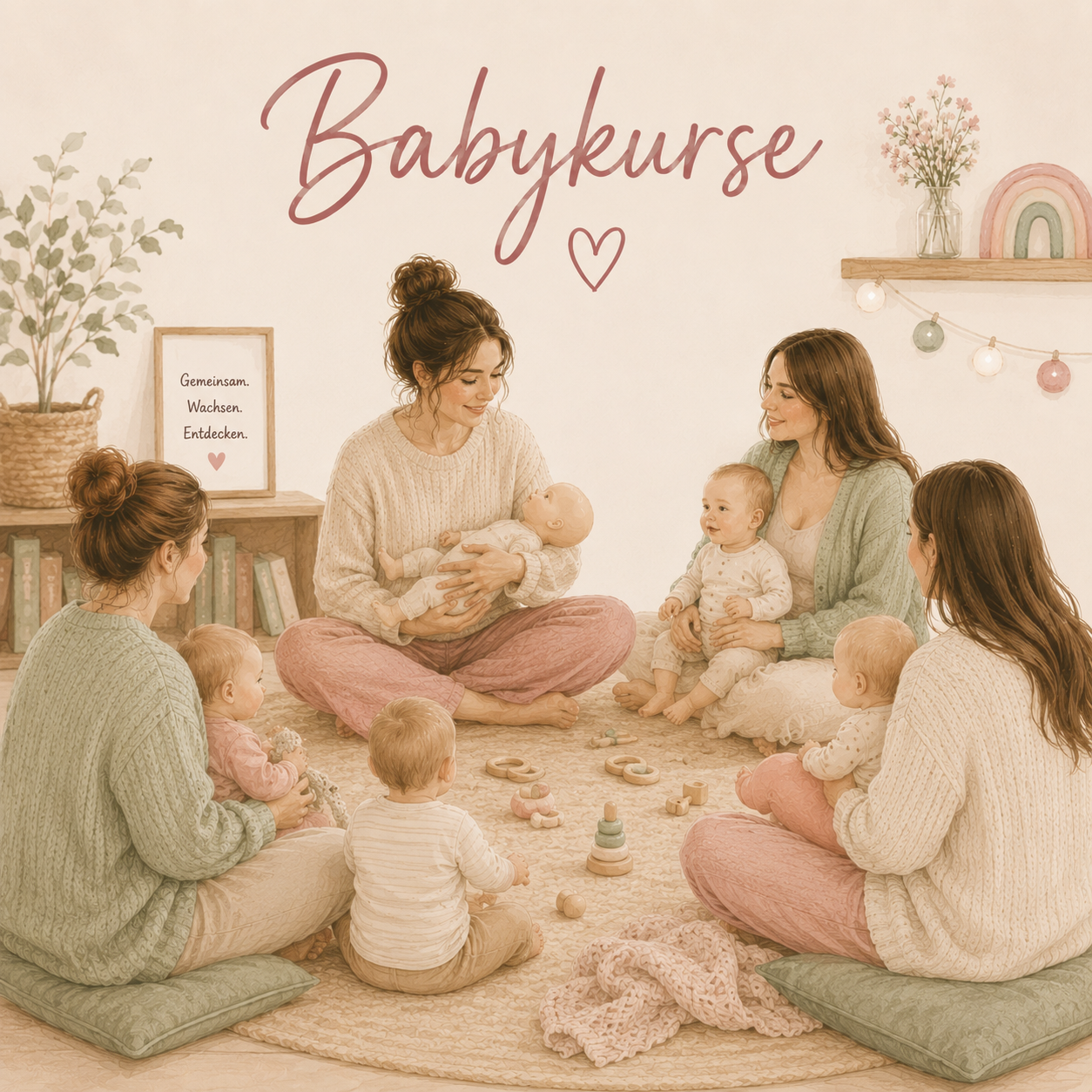 Liebevoller Babykurs in Nordhorn für Eltern mit Babys im ersten Lebensjahr.