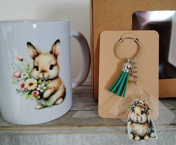 Rabbit Mug & Keyring Set