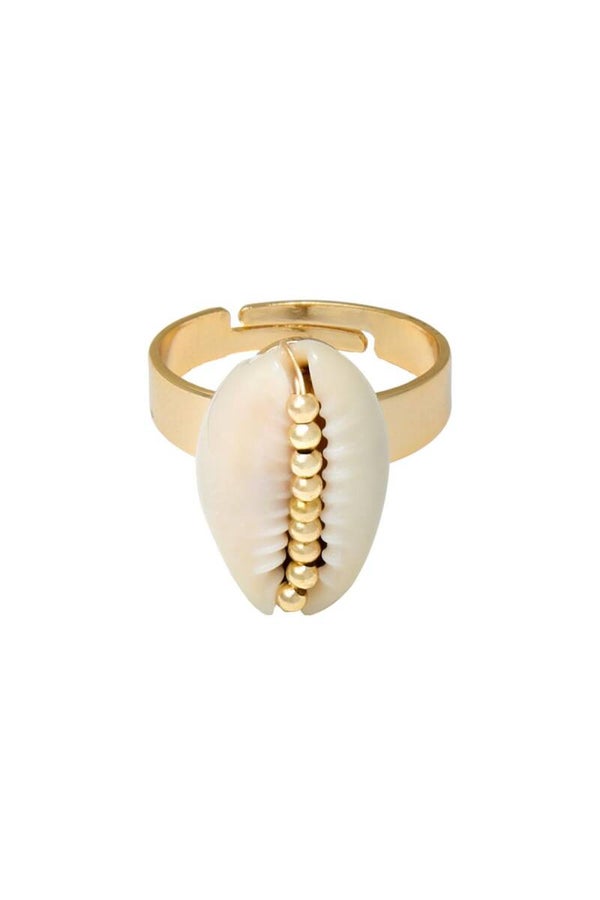 Schelpen ring goud