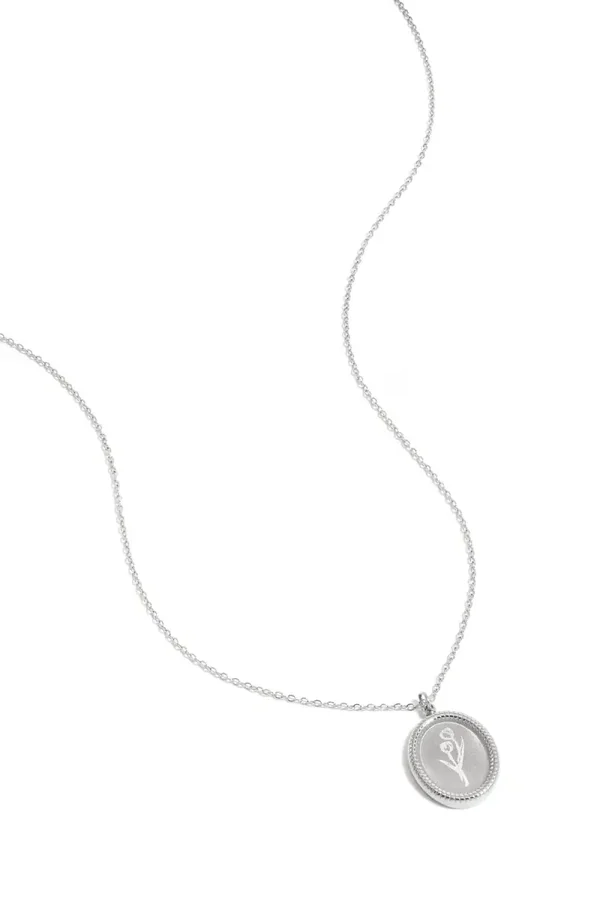 Tulp ketting zilver