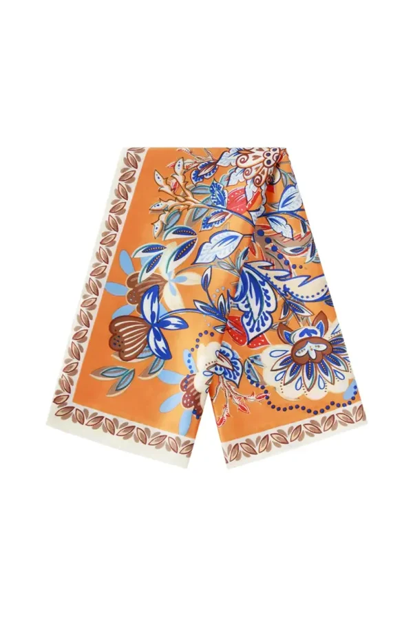 Sjaal oranje print