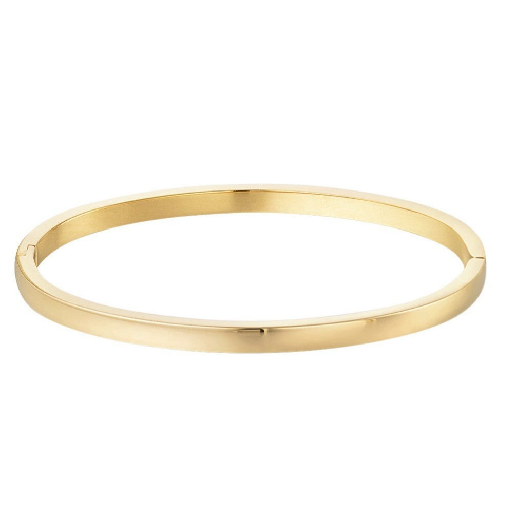 Gouden smalle bangle armband