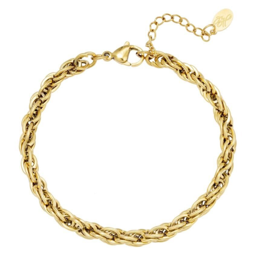 Gouden gedraaide armband