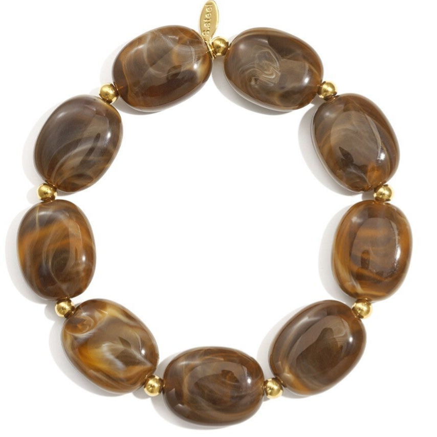 Kralen armband met goud (meer kleuren)