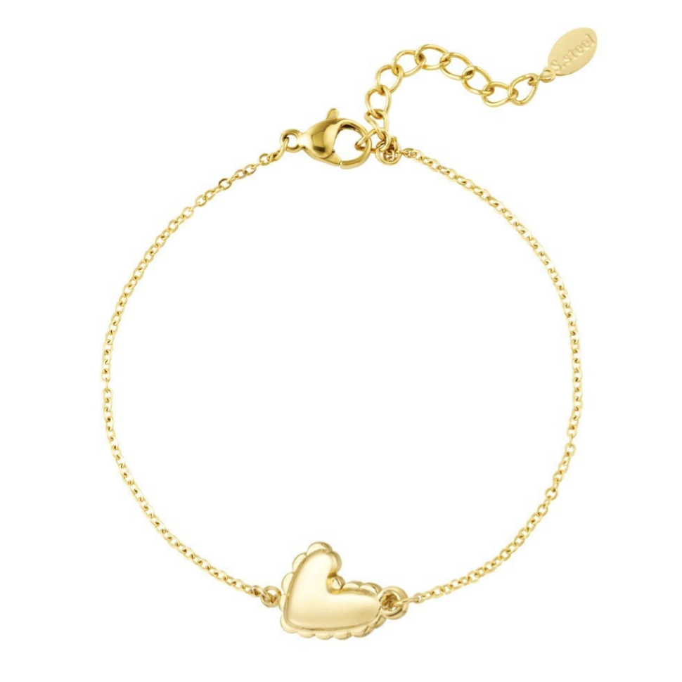 Gouden hart armband