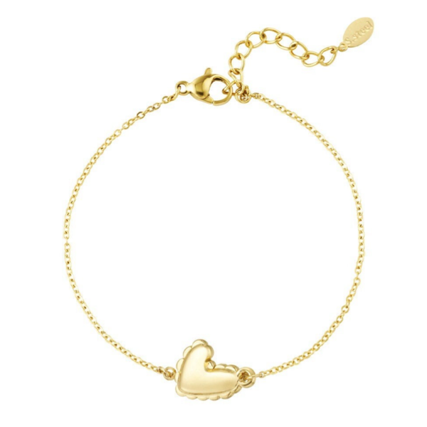 Gouden hart armband