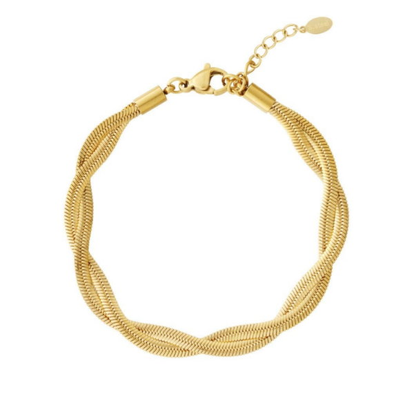 Gouden of zilveren twist armband