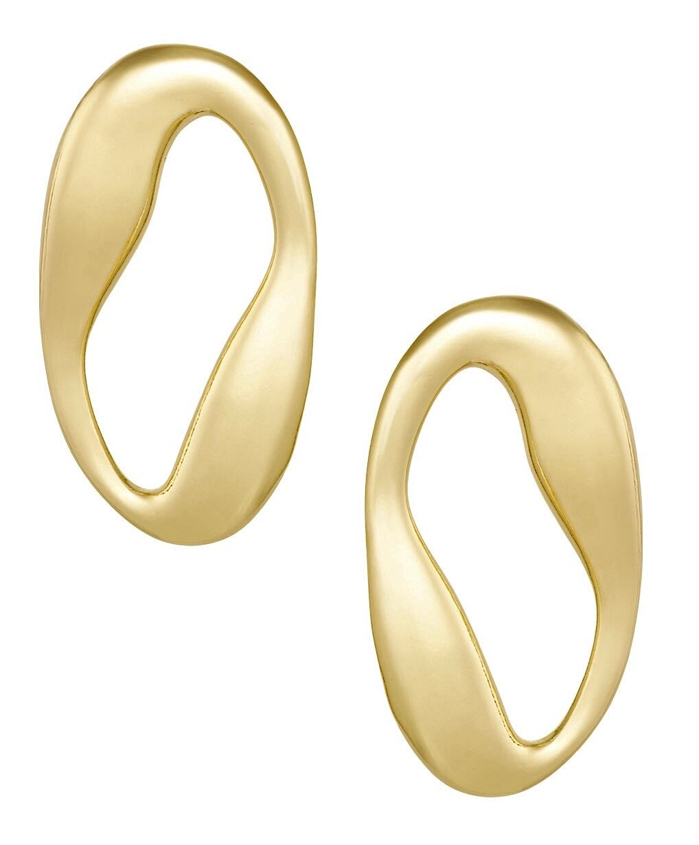 Ovale gouden oorbellen