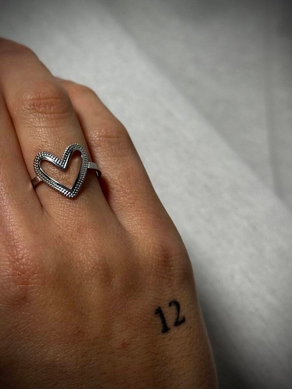 Ring open hart zilver