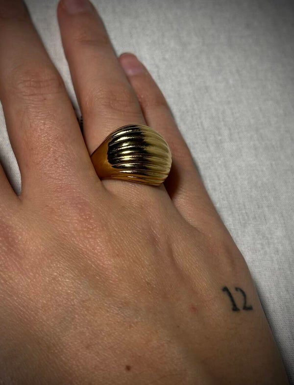 Gouden schelp ring