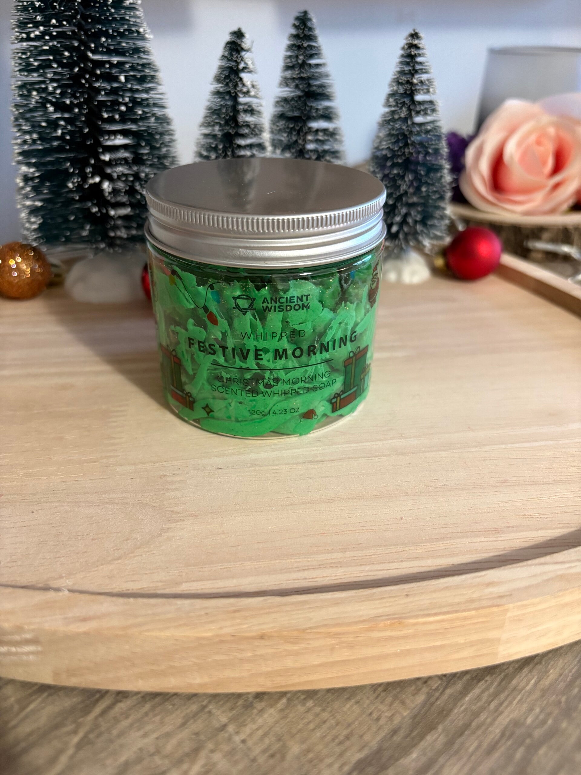 Slagroomzeep kerstochtend