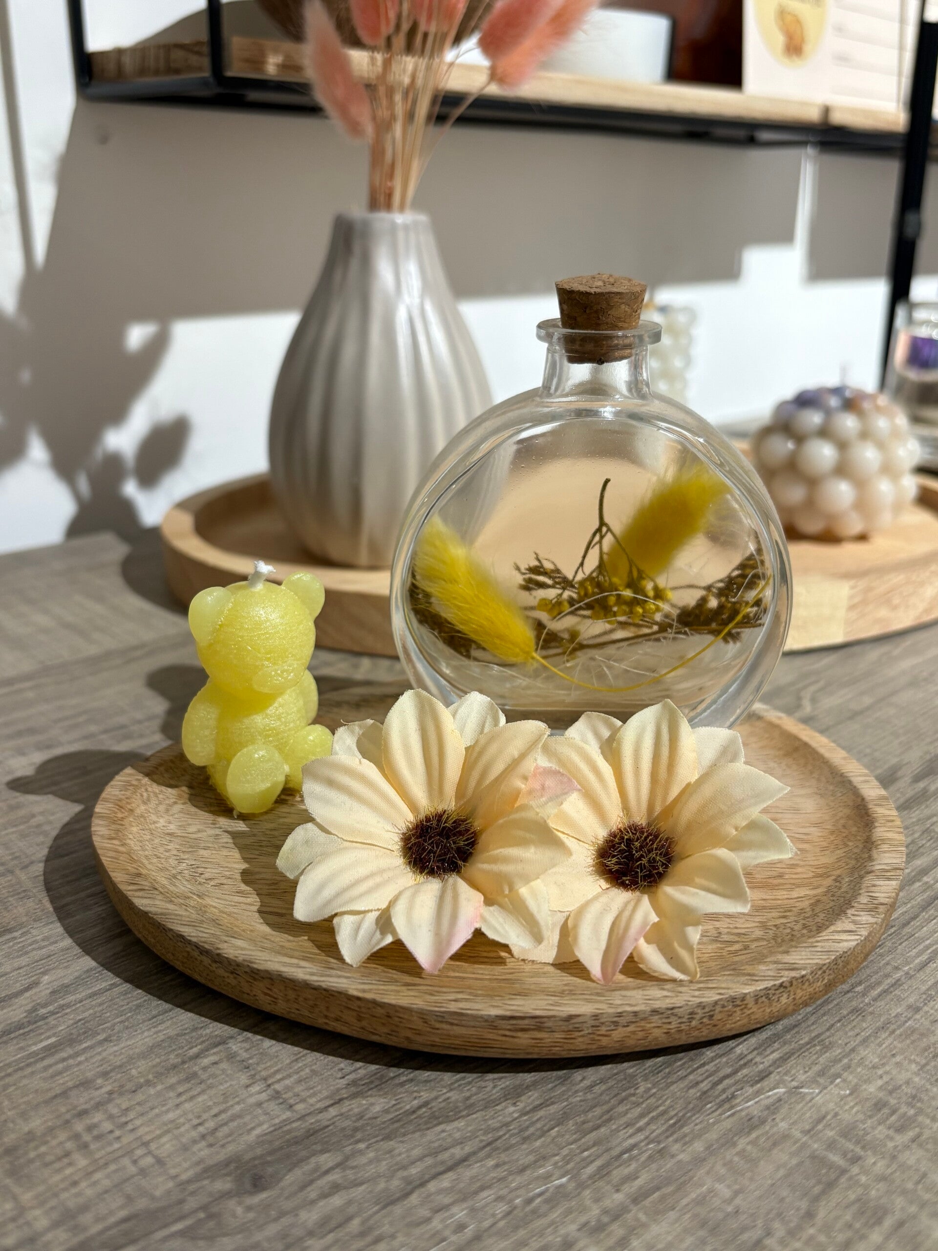 Beertje met zonnebloem