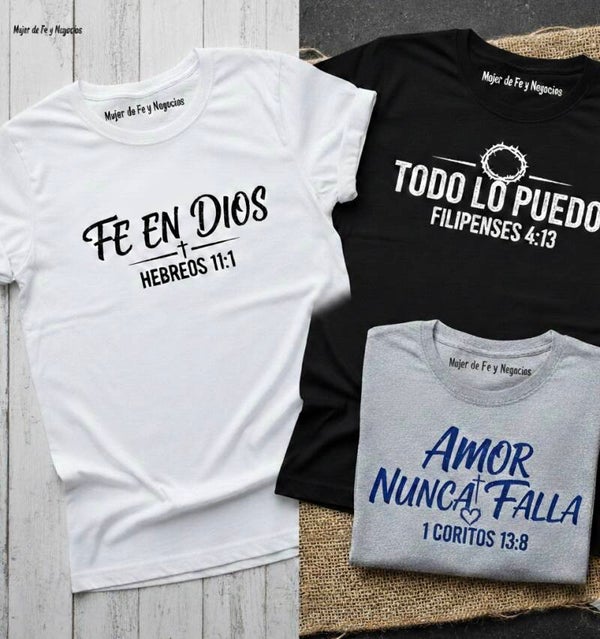 Camiseta  mujer de fe y negocios