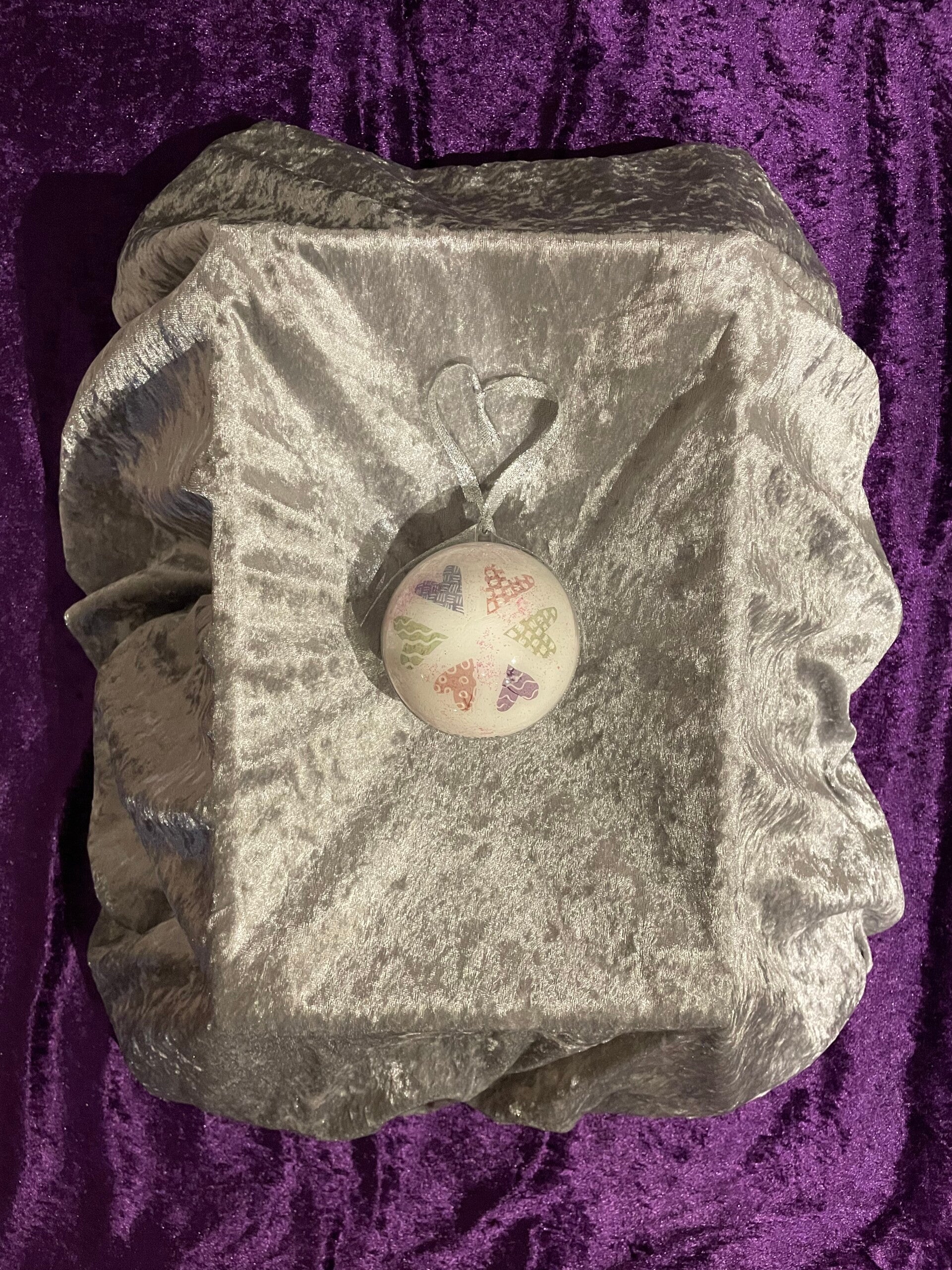 Glückskugeln Herzen pastellfarben