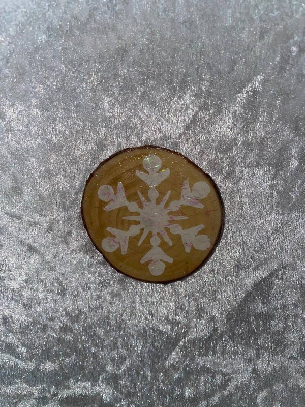 Glücksholz Schneeflocke