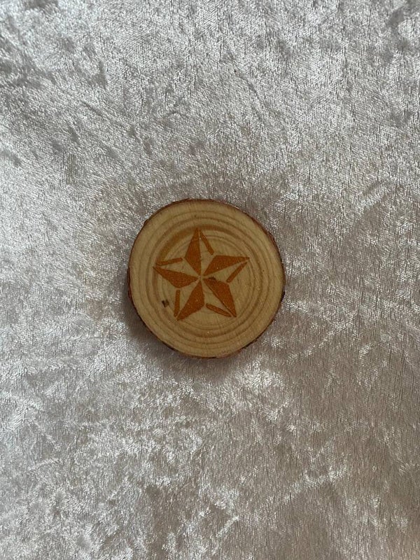 Glücksholz Goldener Stern 1