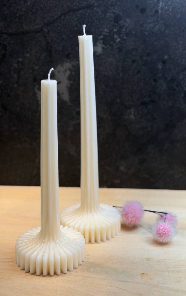 Pilaarkaarsen duo van 2 op voet