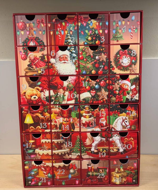 Adventskalender Large met kerstfiguurkaarsjes