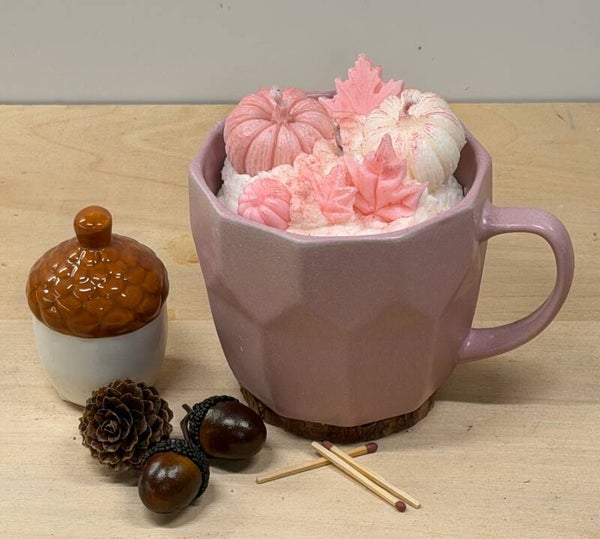 Herfst en Halloween collectie roze tas met pompoentjes