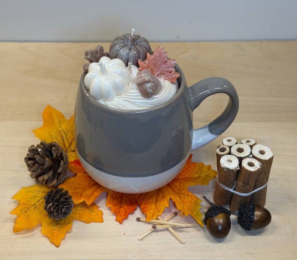 Herfst en Halloween collectie tas gevuld met pompoentjes