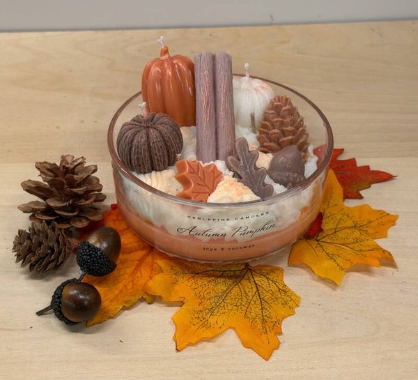 Herfst en Halloween collectie schaal met herfstdecoratie