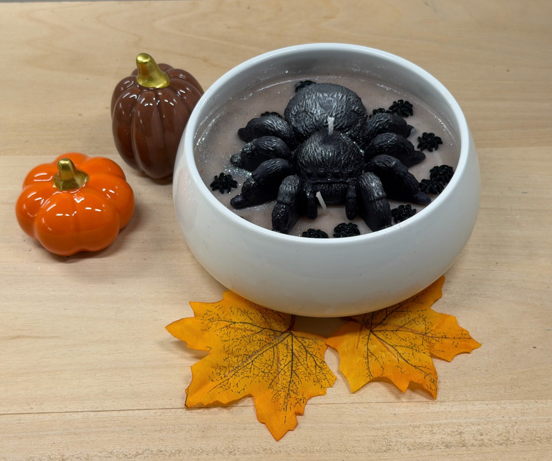 Herfst en Halloween collectie schotel vol spinnen
